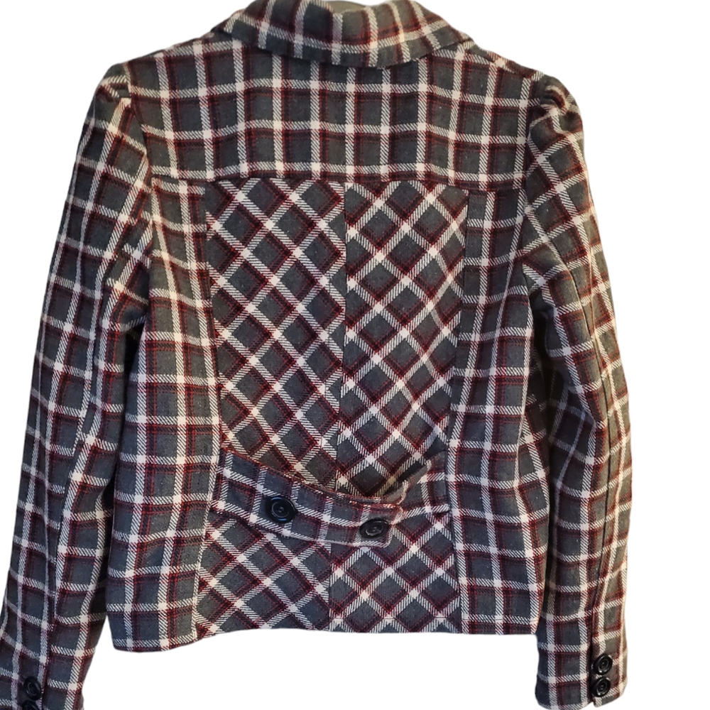 Forever Twenty-one Plaid Women's Peacoat. - Picture 2 of 3